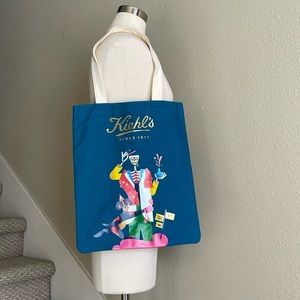 NWT Kiehl’s Janine Rewell Teal Limited Edition Tote Bag
